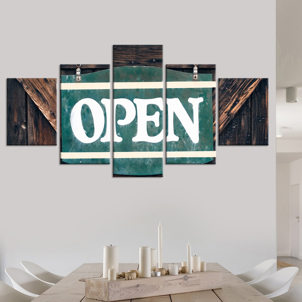 Open for Business Multi Panel Canvas Wall Art