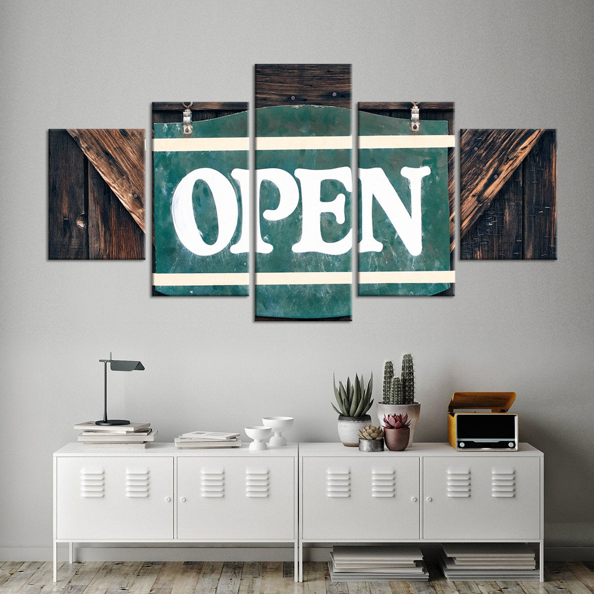 Open for Business Multi Panel Canvas Wall Art