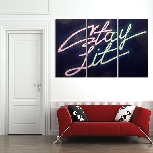 Stay Lit Multi Panel Canvas Wall Art