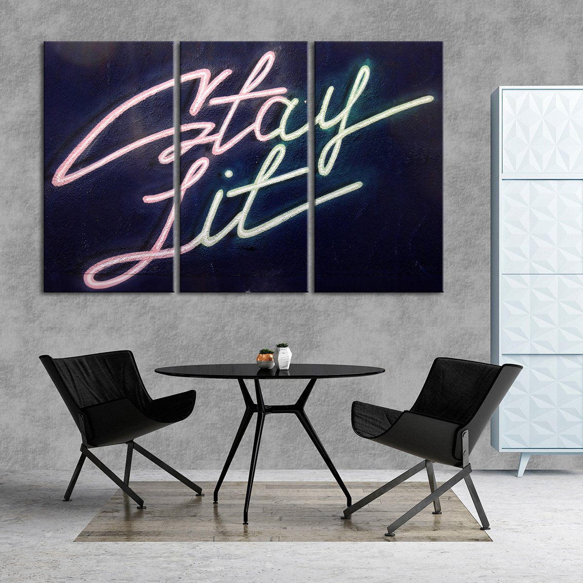 Stay Lit Multi Panel Canvas Wall Art