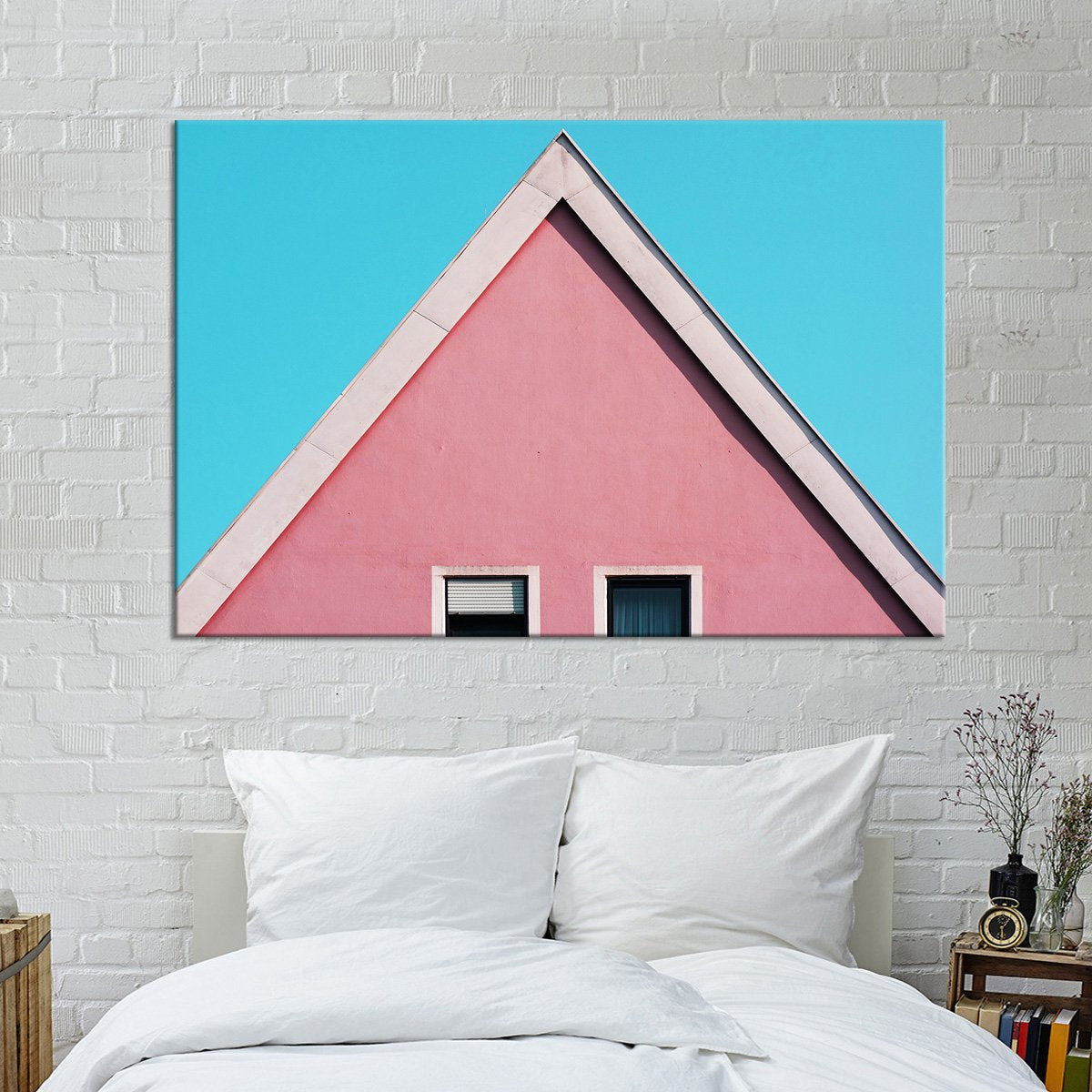 Stunning Pink Roof Multi Panel Canvas Wall Art