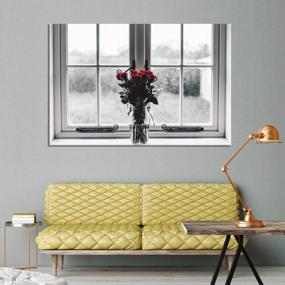Rose Anticipation Multi Panel Canvas Wall Art
