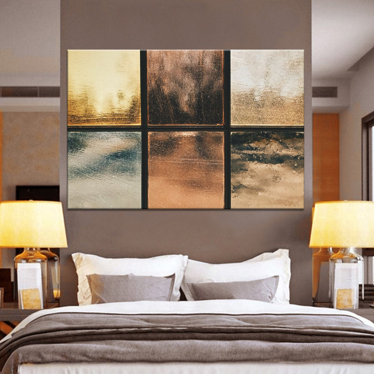 Metallics Multi Panel Canvas Wall Art
