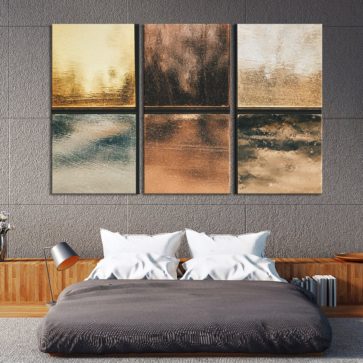 Metallics Multi Panel Canvas Wall Art