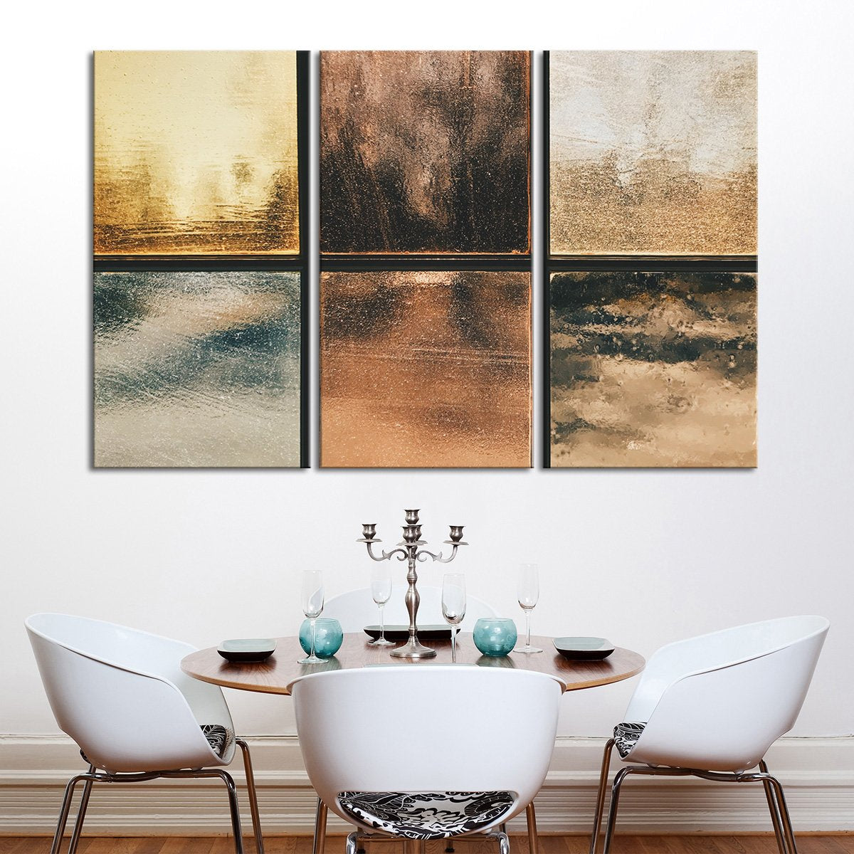 Metallics Multi Panel Canvas Wall Art