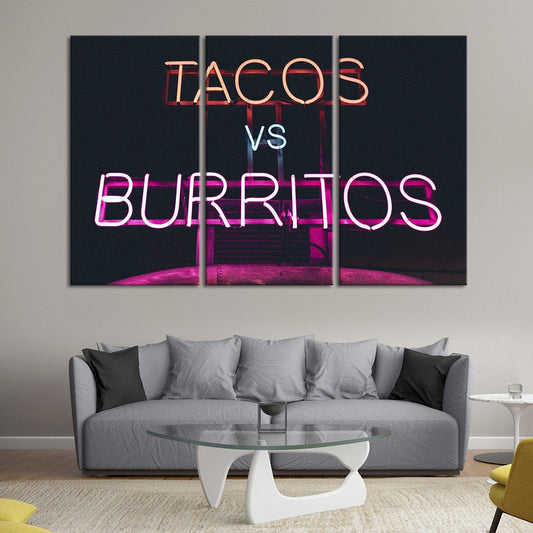 Tacos And Burritos Multi Panel Canvas Wall Art