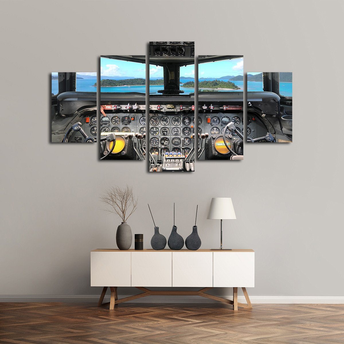 1950s Cockpit Multi Panel Canvas Wall Art