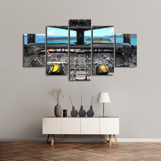 1950s Cockpit Multi Panel Canvas Wall Art