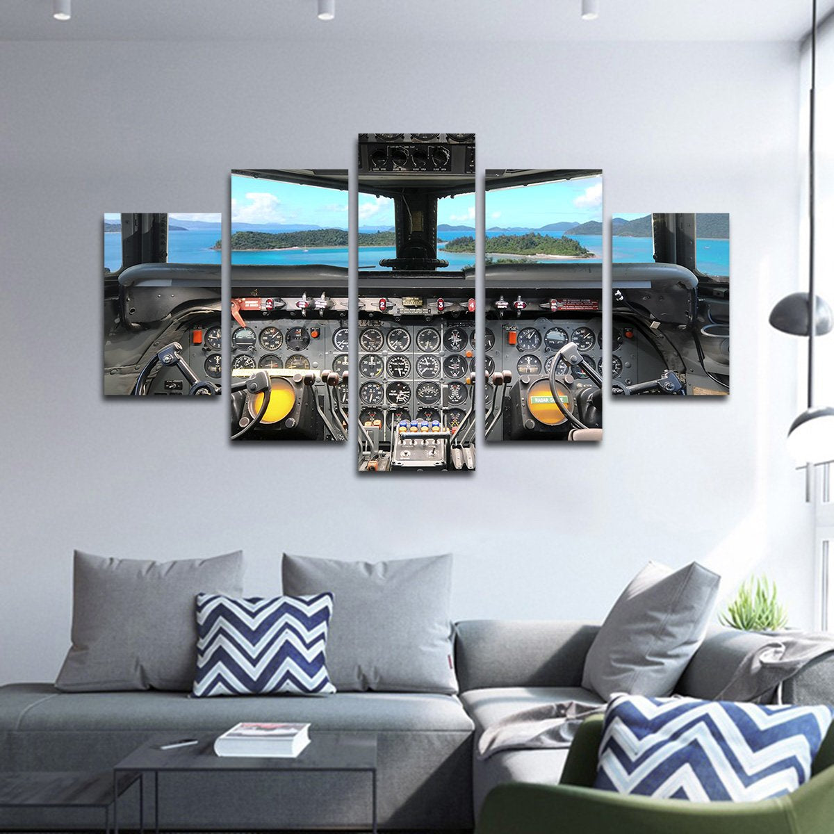 1950s Cockpit Multi Panel Canvas Wall Art