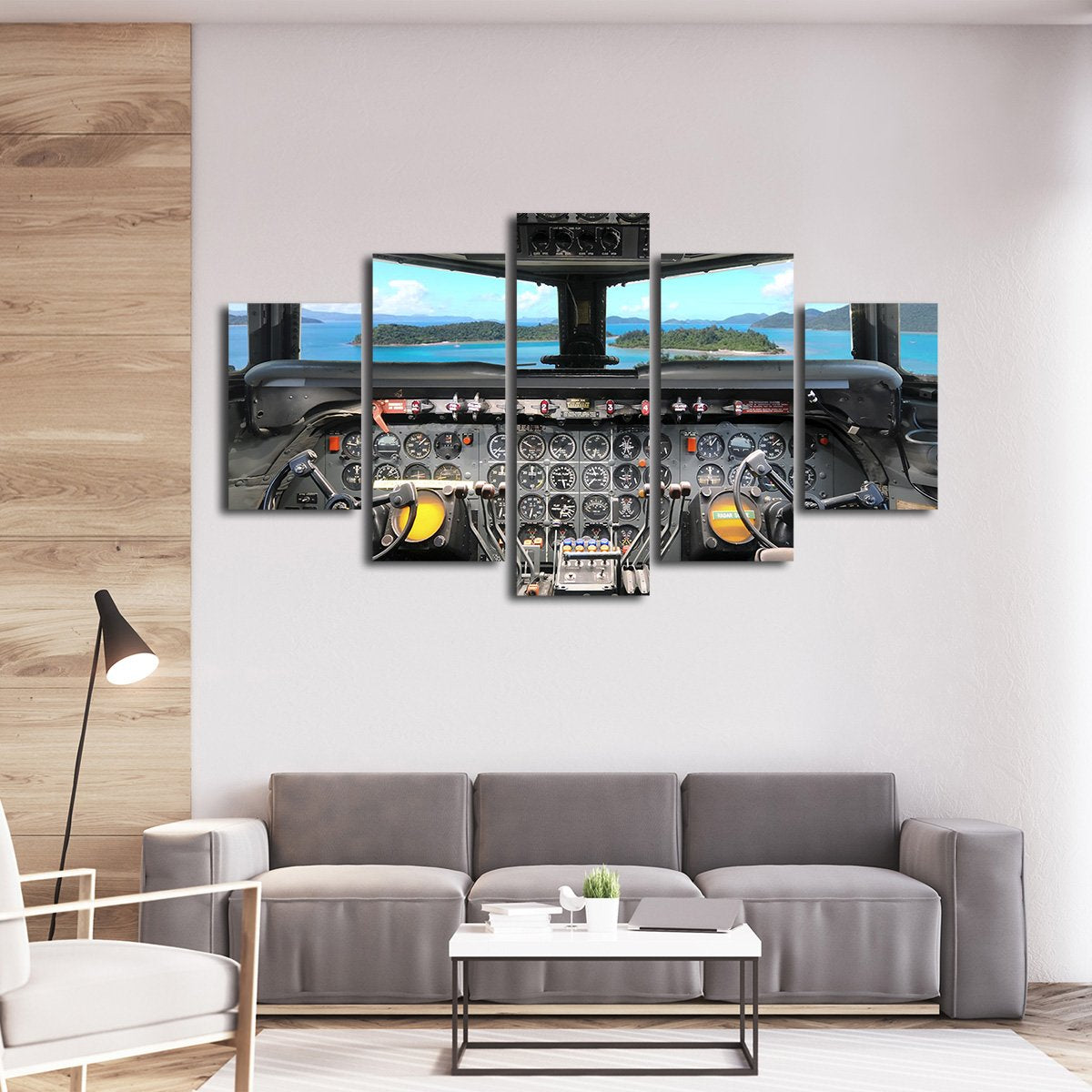 1950s Cockpit Multi Panel Canvas Wall Art