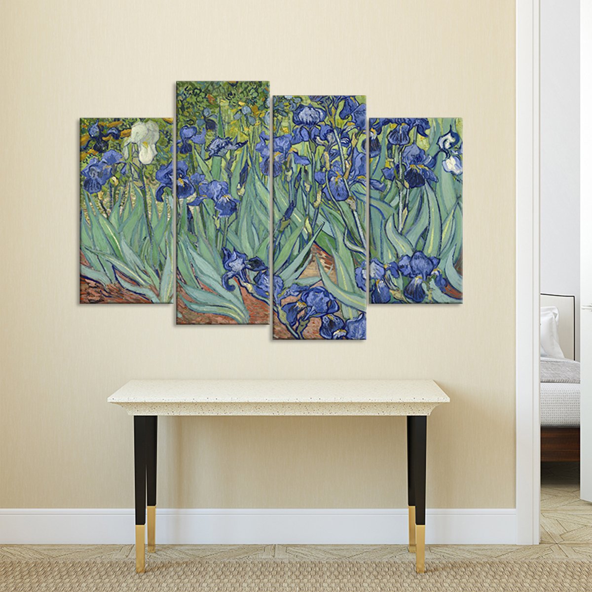 Irises Multi Panel Canvas Wall Art