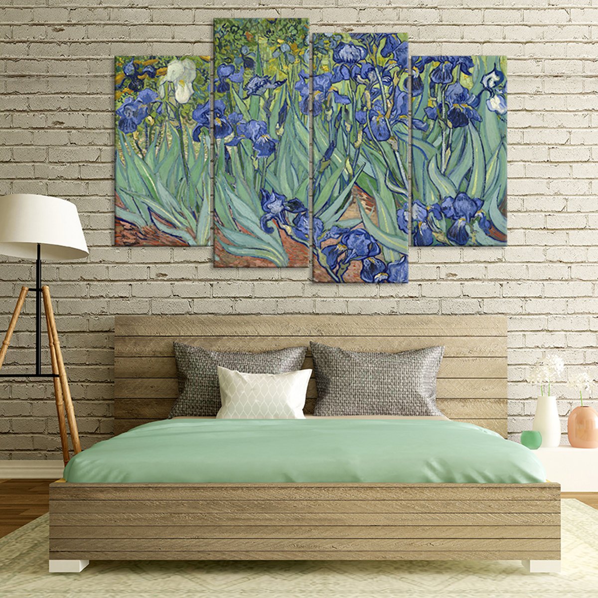 Irises Multi Panel Canvas Wall Art