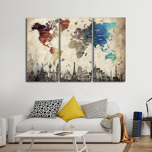Minimalistic Faces Multi Panel Canvas Wall Art