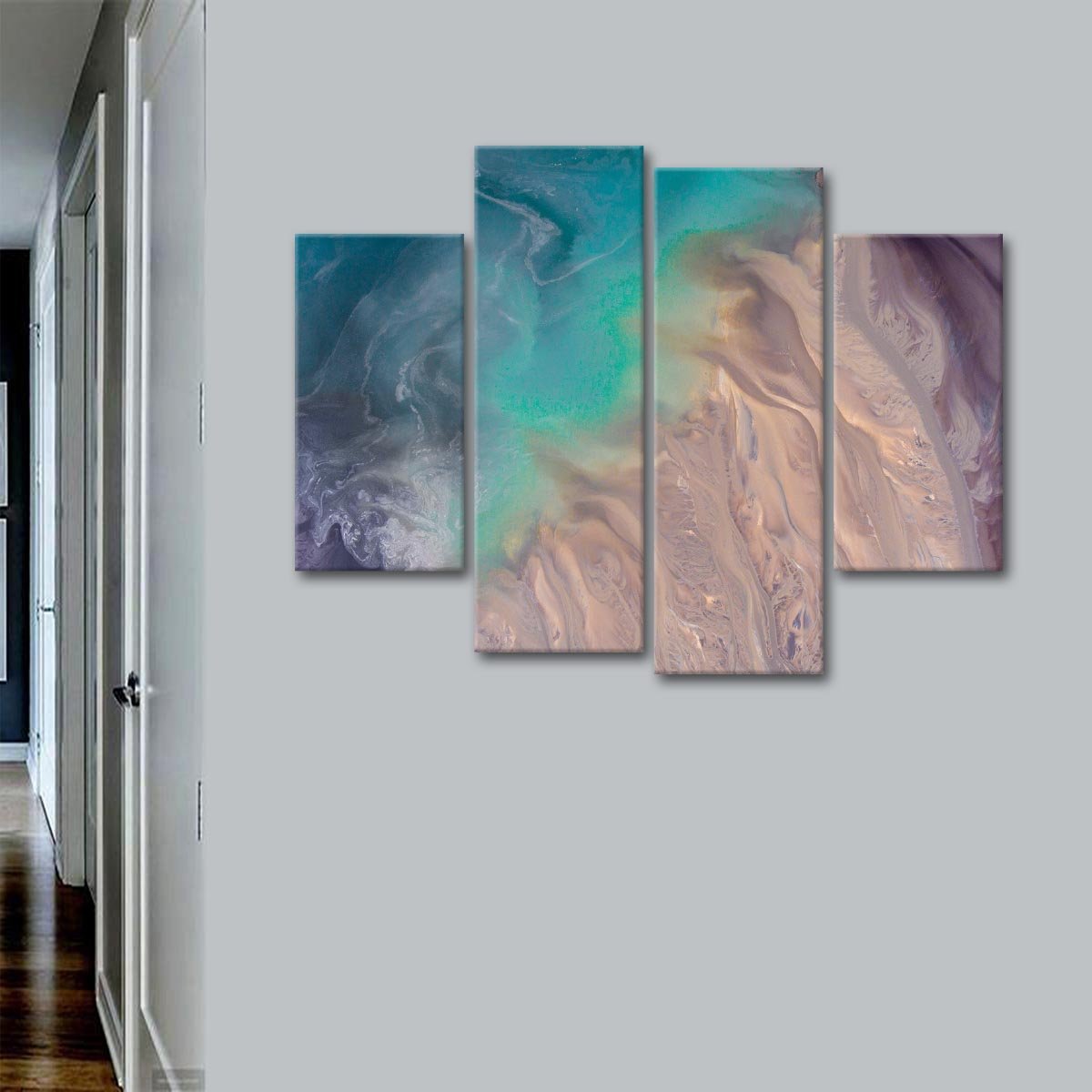 Abstract Beach Multi Panel Canvas Wall Art