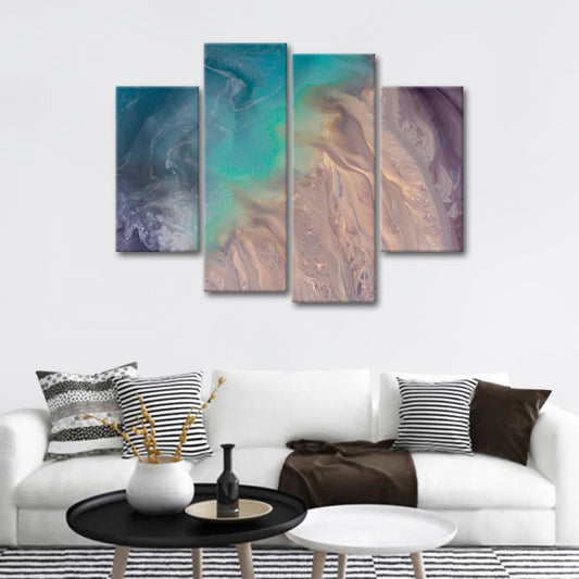 Abstract Beach Multi Panel Canvas Wall Art