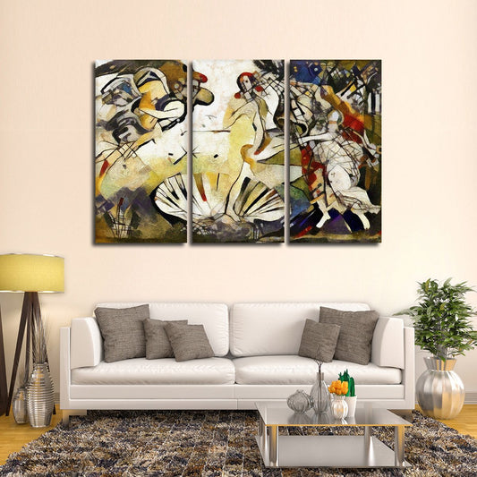 Abstract Birth Of Venus Multi Panel Canvas Wall Art