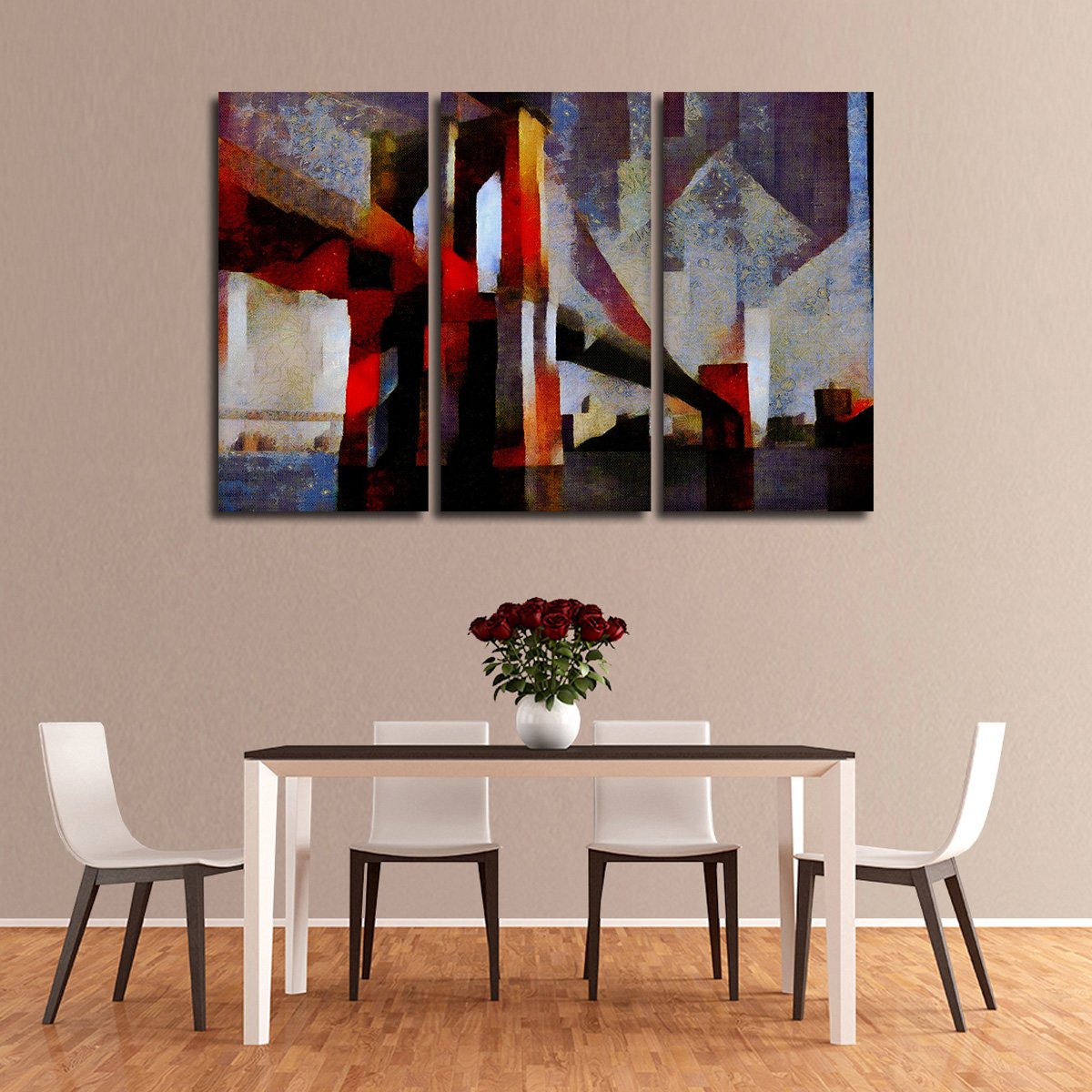 Abstract Brooklyn Bridge Multi Panel Canvas Wall Art