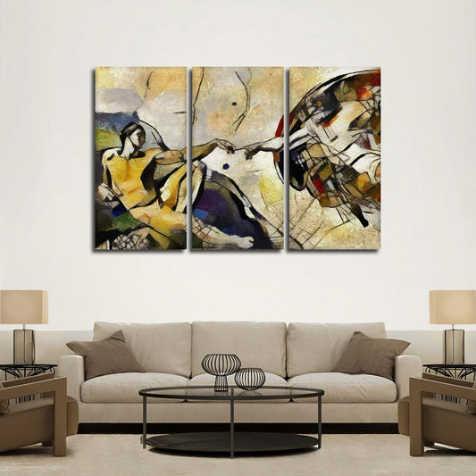Abstract Creation Of Adam Multi Panel Canvas Wall Art