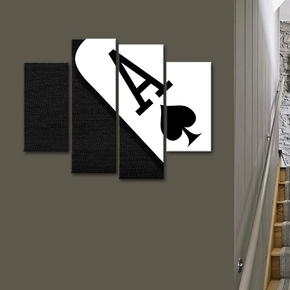 Ace Of Spades Multi Panel Canvas Wall Art