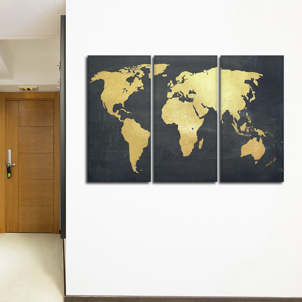 Adventure Awaits World Map Multi Panel Canvas Wall Art