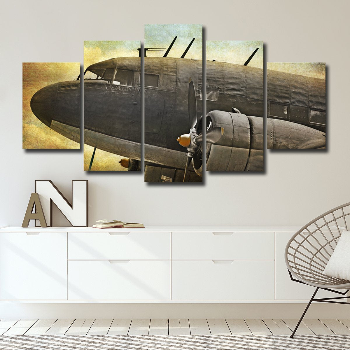 Blue Vintage Car Wall Art