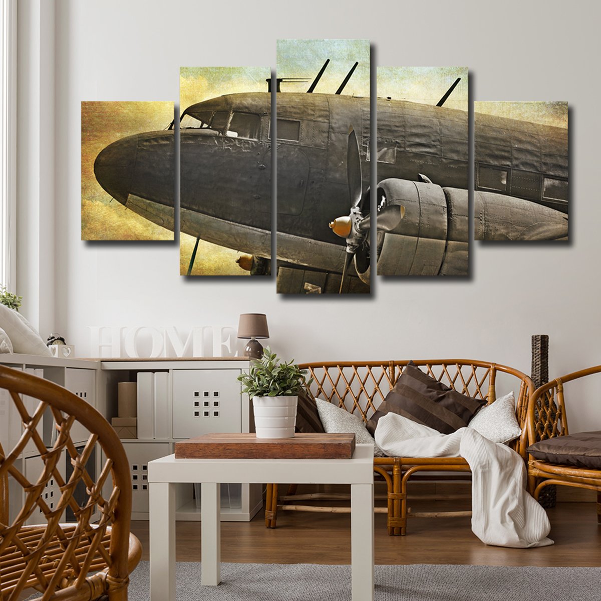 Blue Vintage Car Wall Art