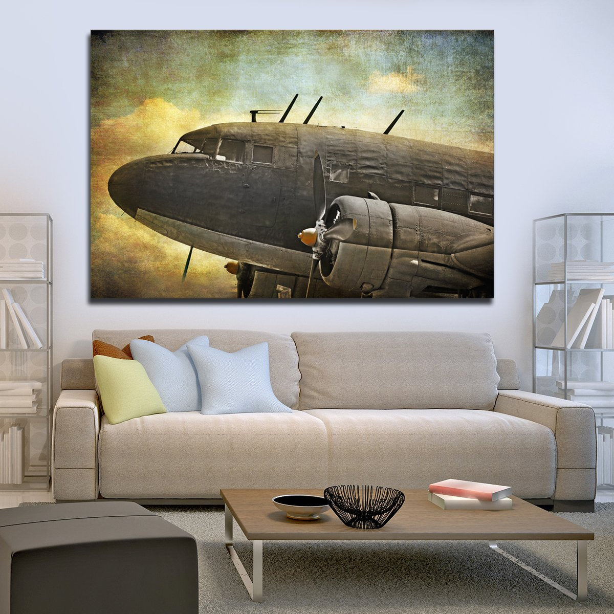 Blue Vintage Car Wall Art