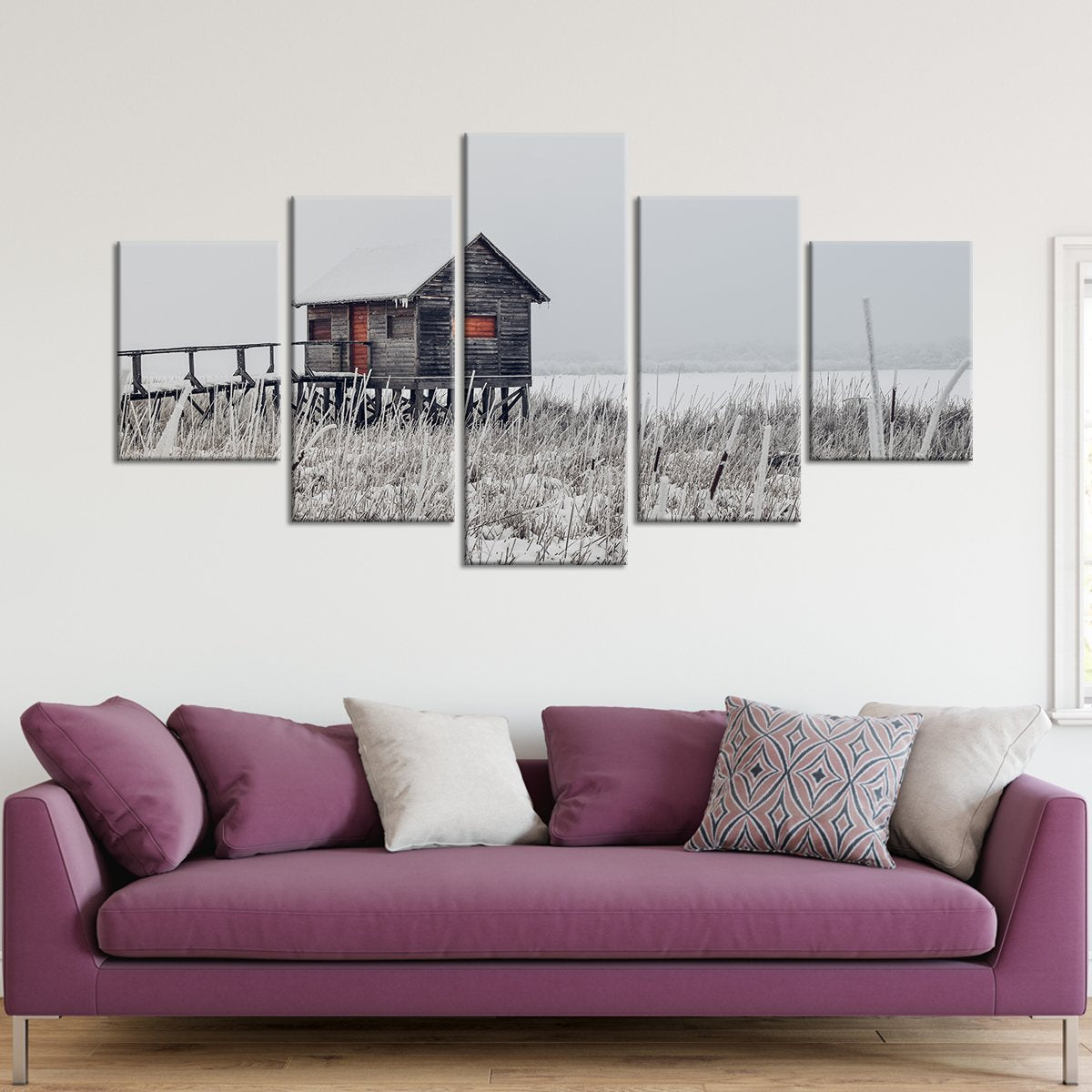 Alaskan Cabin Multi Panel Canvas Wall Art