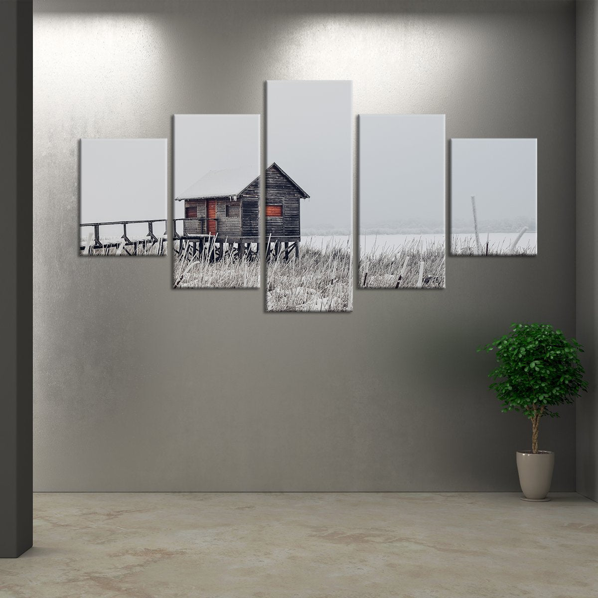 Alaskan Cabin Multi Panel Canvas Wall Art