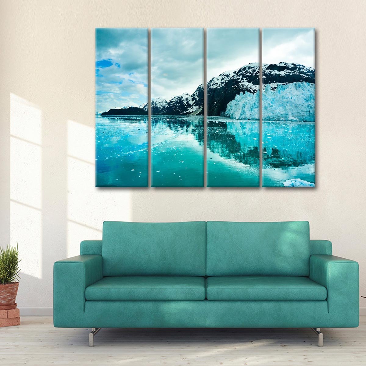 Alaskan Icy Mountains Multi Panel Canvas Wall Art