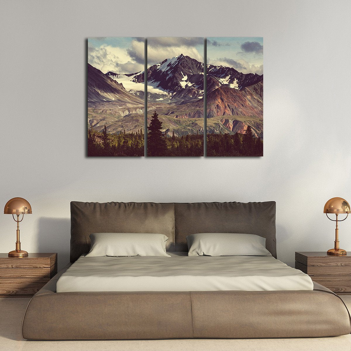 Alaskan Mountains Multi Panel Canvas Wall Art