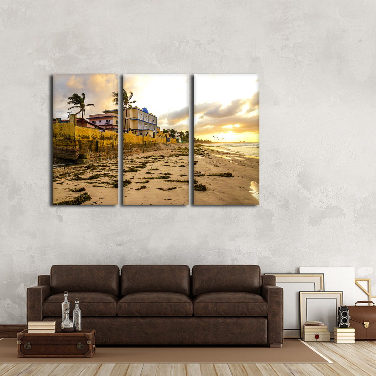 Algae On The Sand Multi Panel Canvas Wall Art