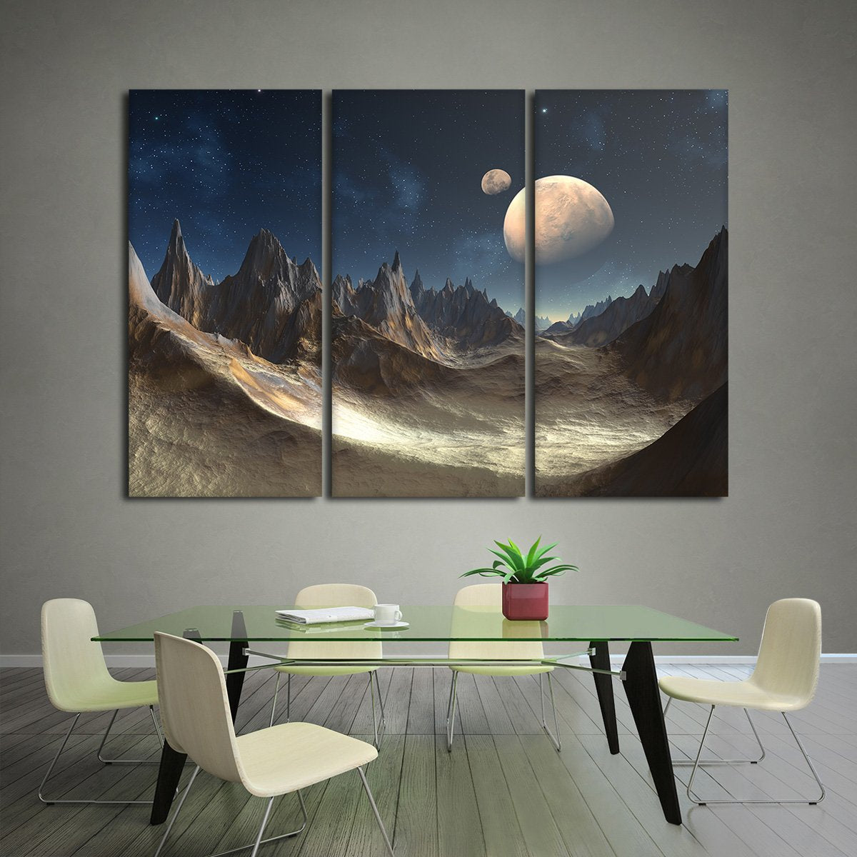Alien Planet Multi Panel Canvas Wall Art
