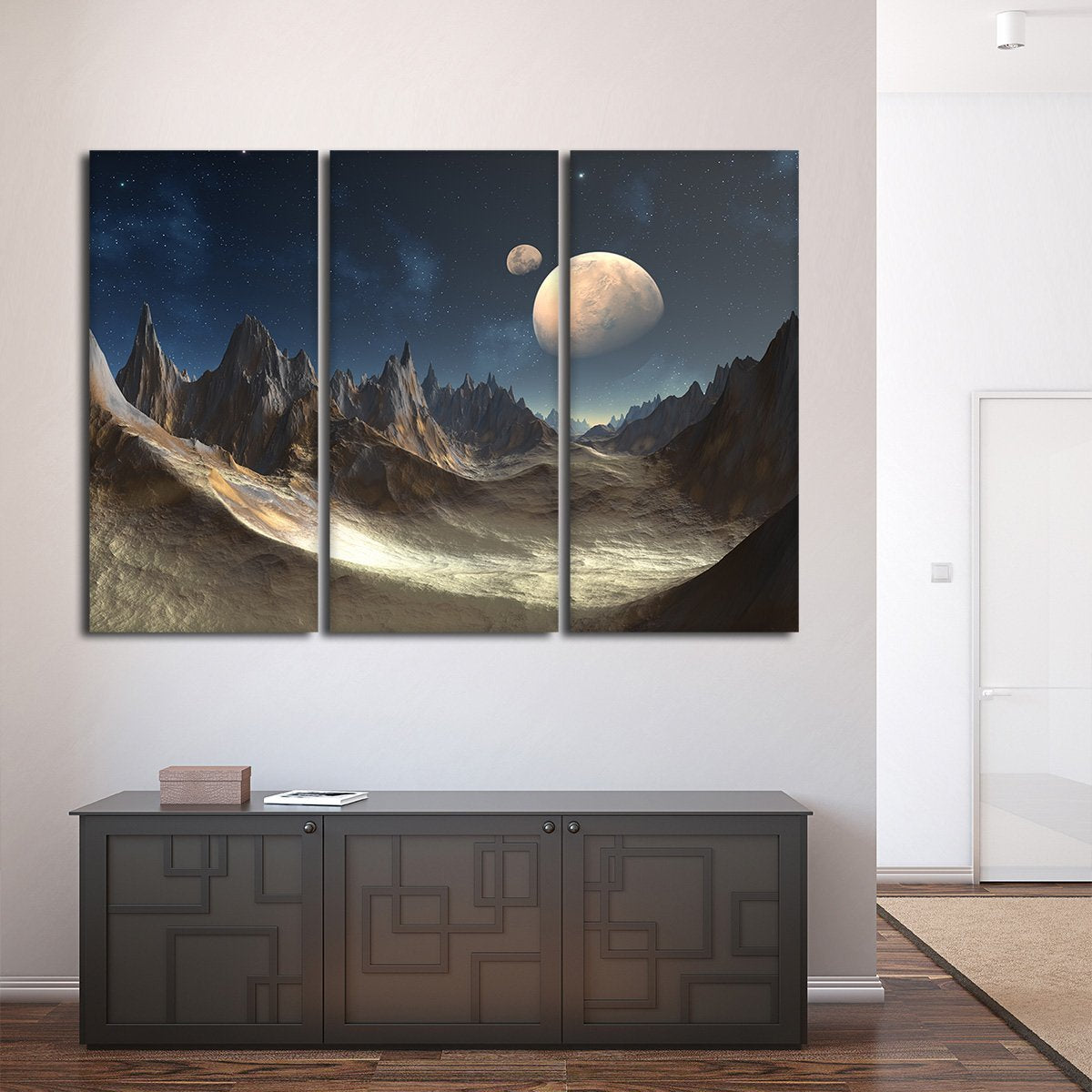 Alien Planet Multi Panel Canvas Wall Art
