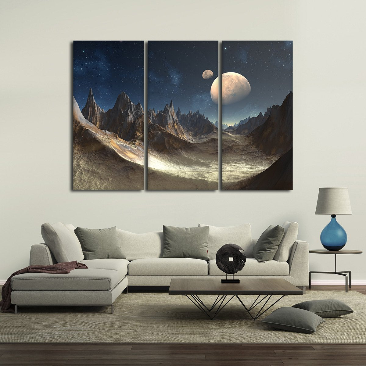 Alien Planet Multi Panel Canvas Wall Art
