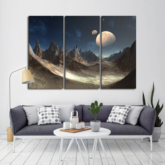 Alien Planet Multi Panel Canvas Wall Art