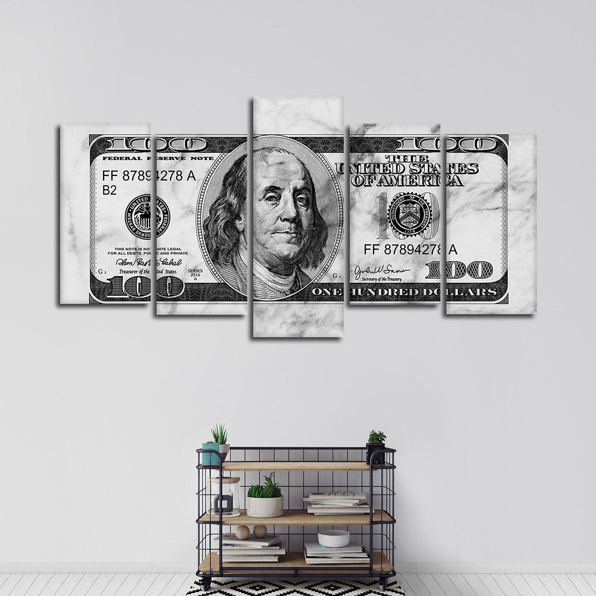 All About The Benjamins Multi Panel Canvas Wall Art