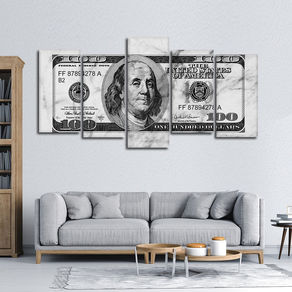 All About The Benjamins Multi Panel Canvas Wall Art