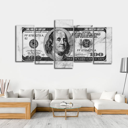 All About The Benjamins Multi Panel Canvas Wall Art