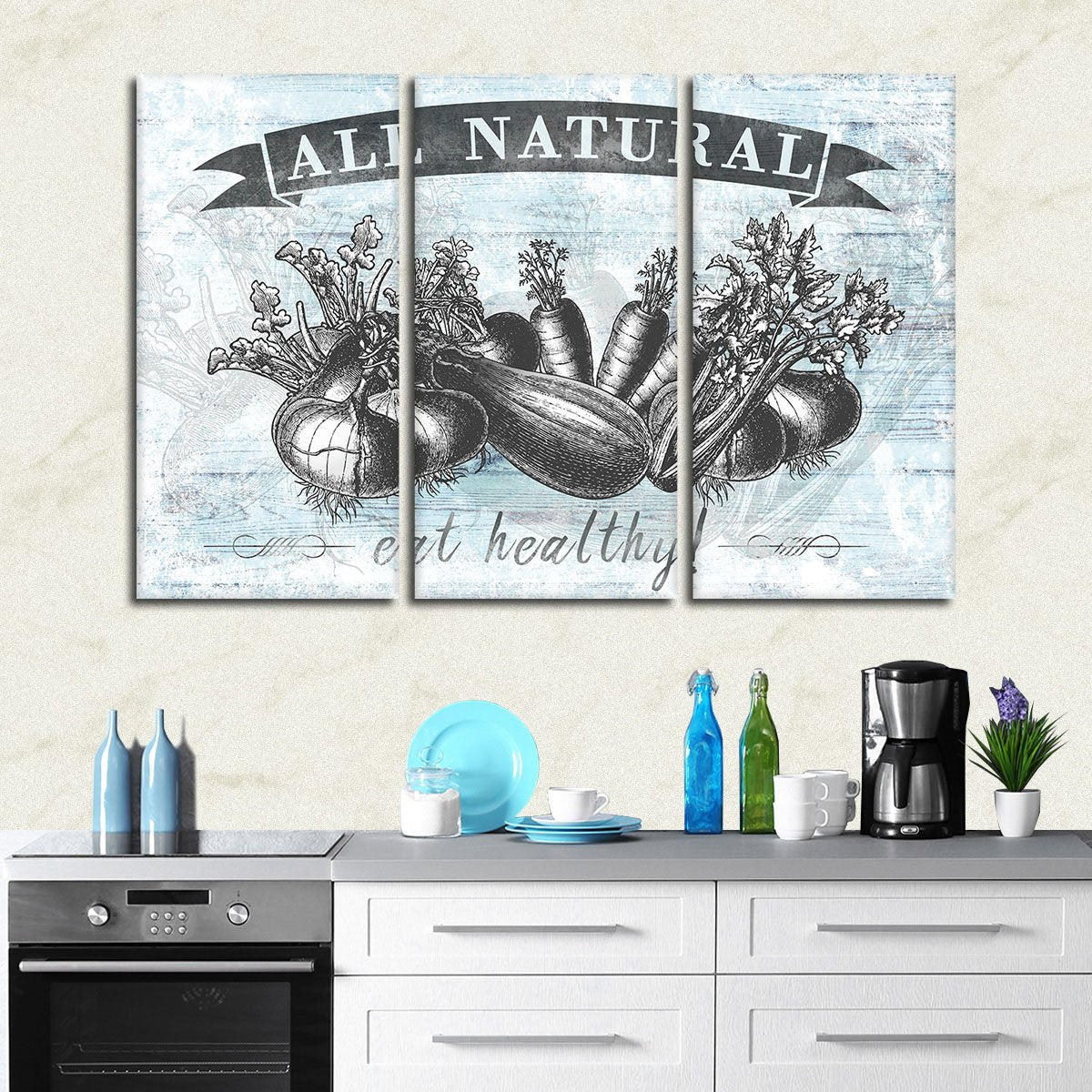 All Natural Produce Multi Panel Canvas Wall Art