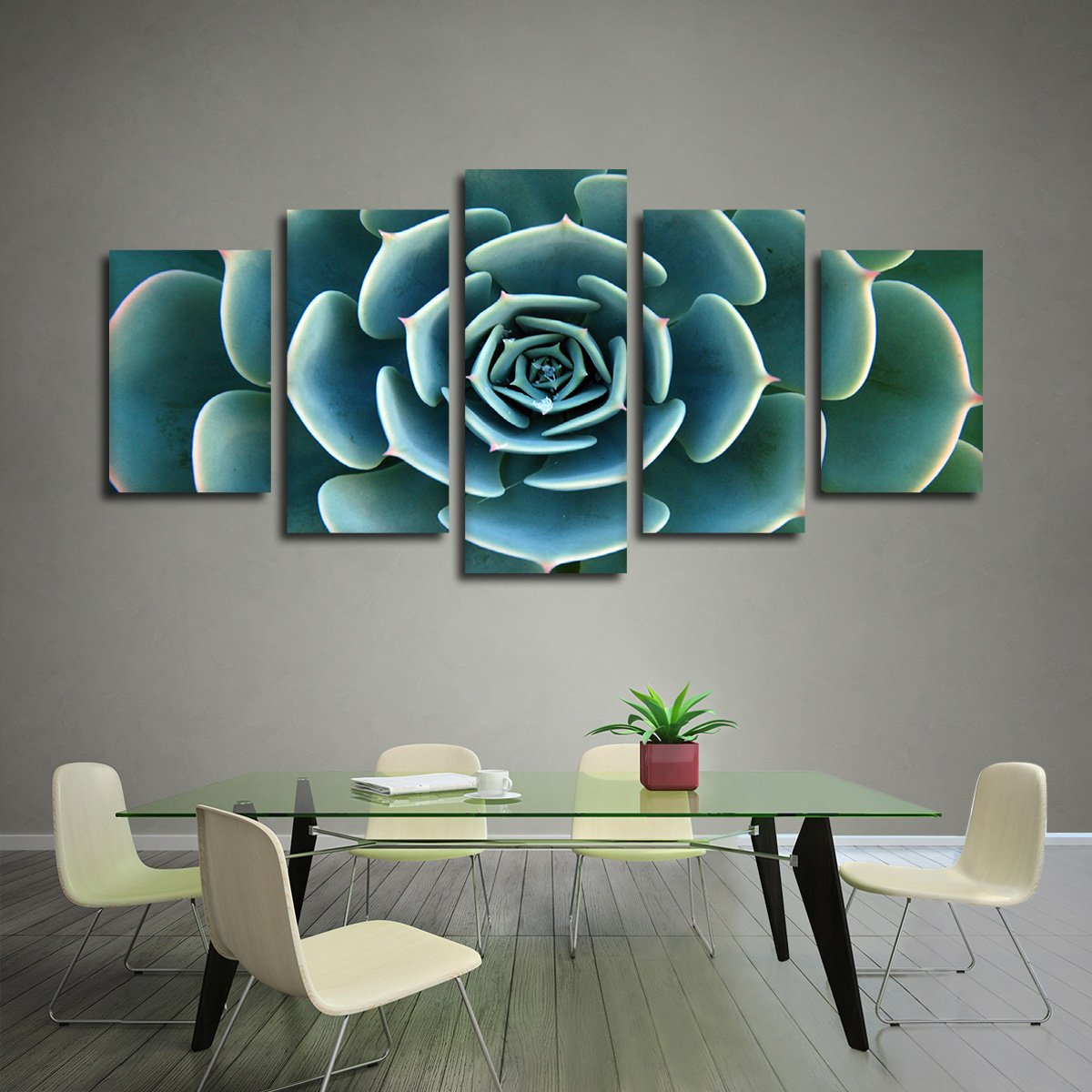 Aloe Succulent Multi Panel Canvas Wall Art