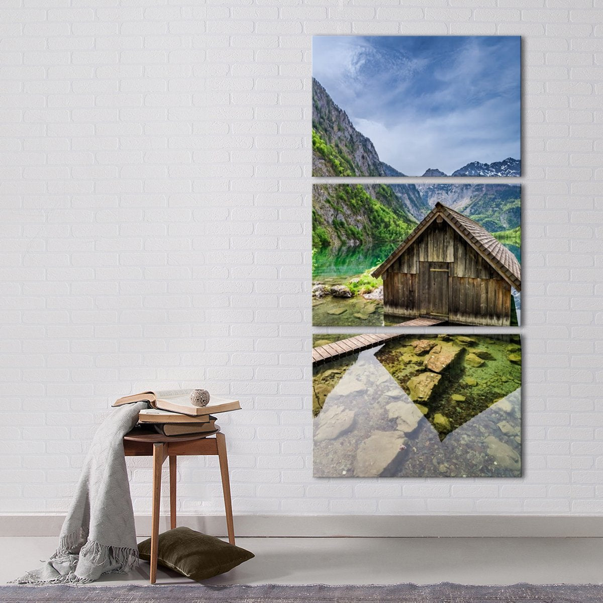 Alps Cabin Multi Panel Canvas Wall Art