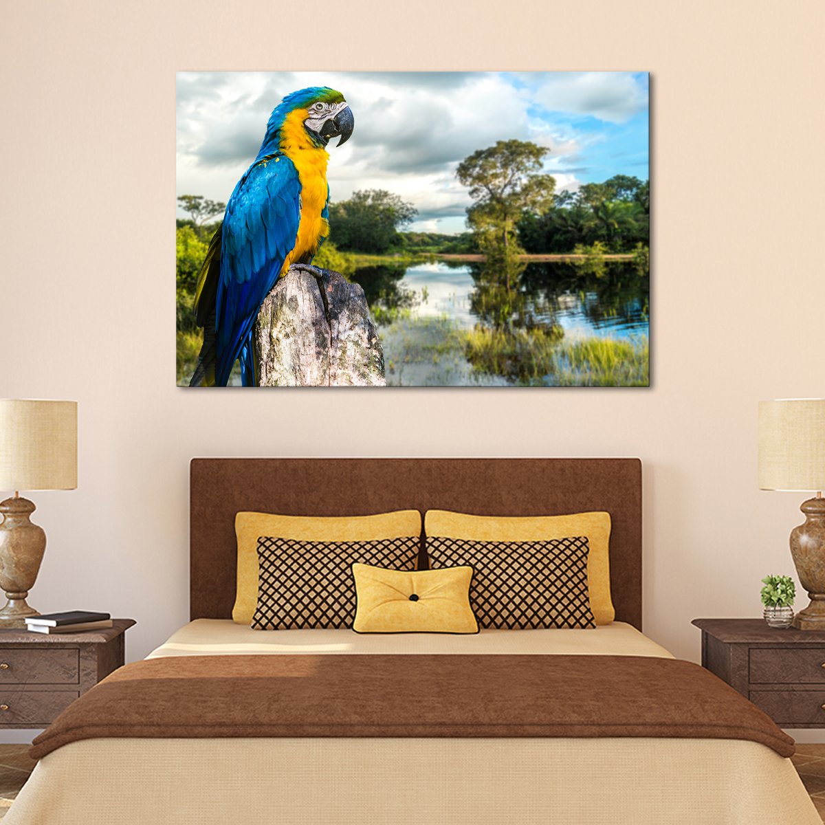 Amazonian Macaw Multi Panel Canvas Wall Art