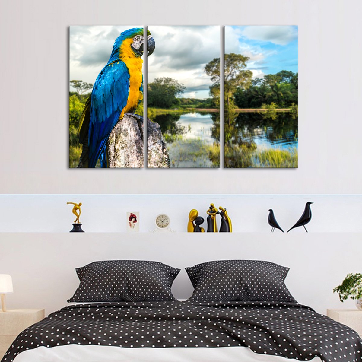 Amazonian Macaw Multi Panel Canvas Wall Art