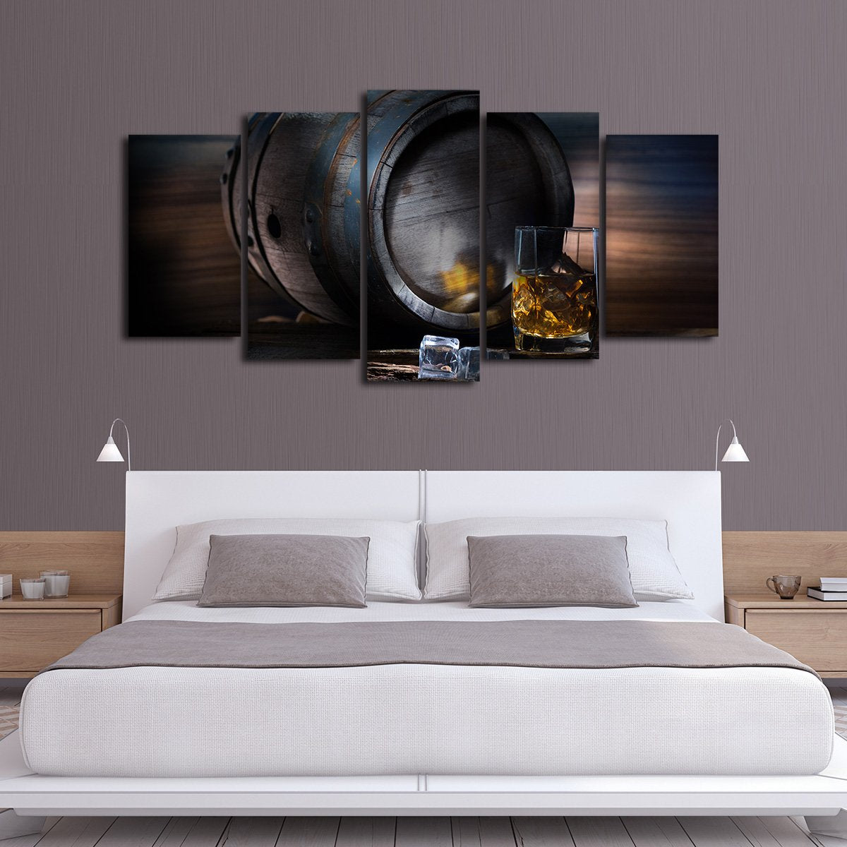 American Oak Whiskey Multi Panel Canvas Wall Art