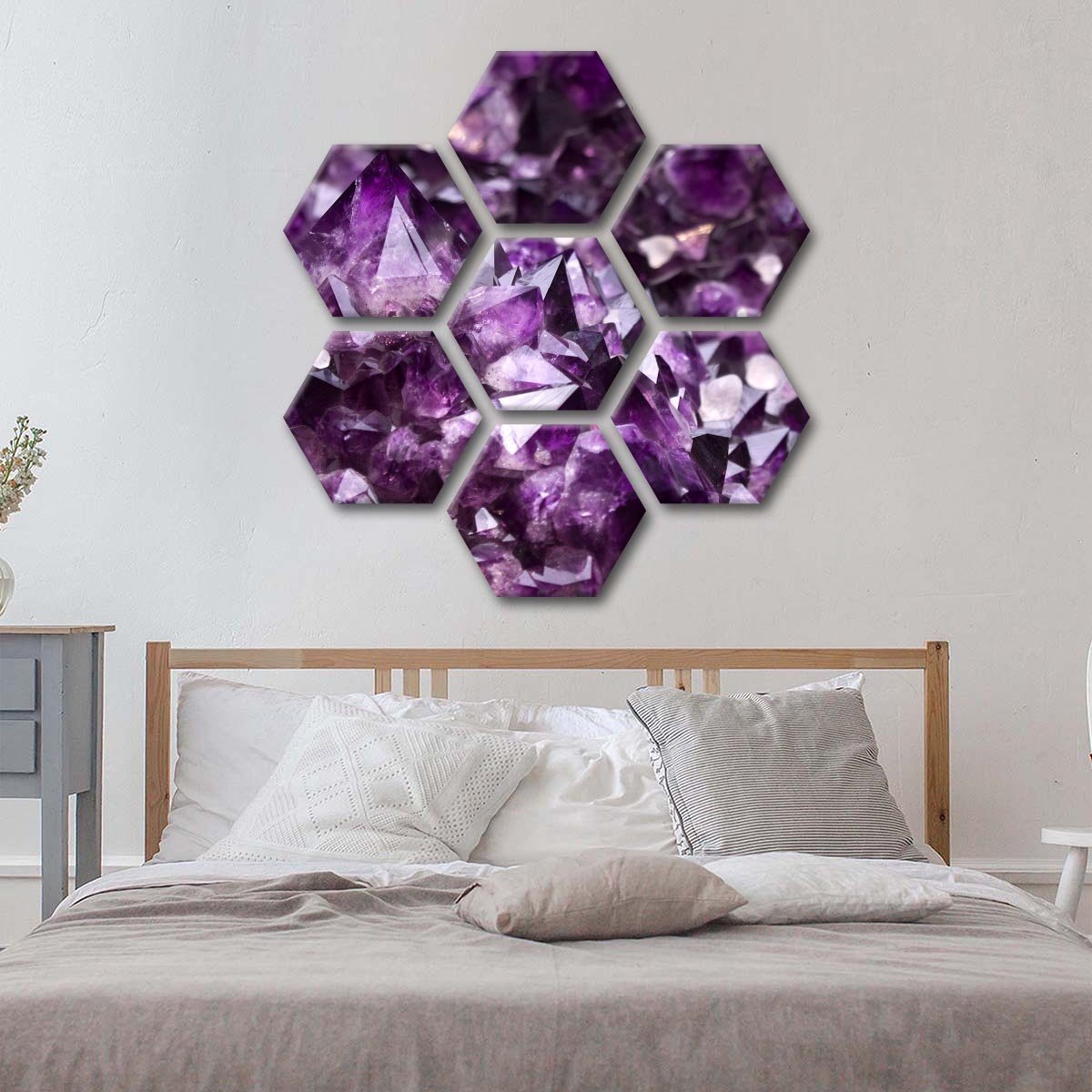 Amethyst Geode Multi Panel Canvas Wall Art