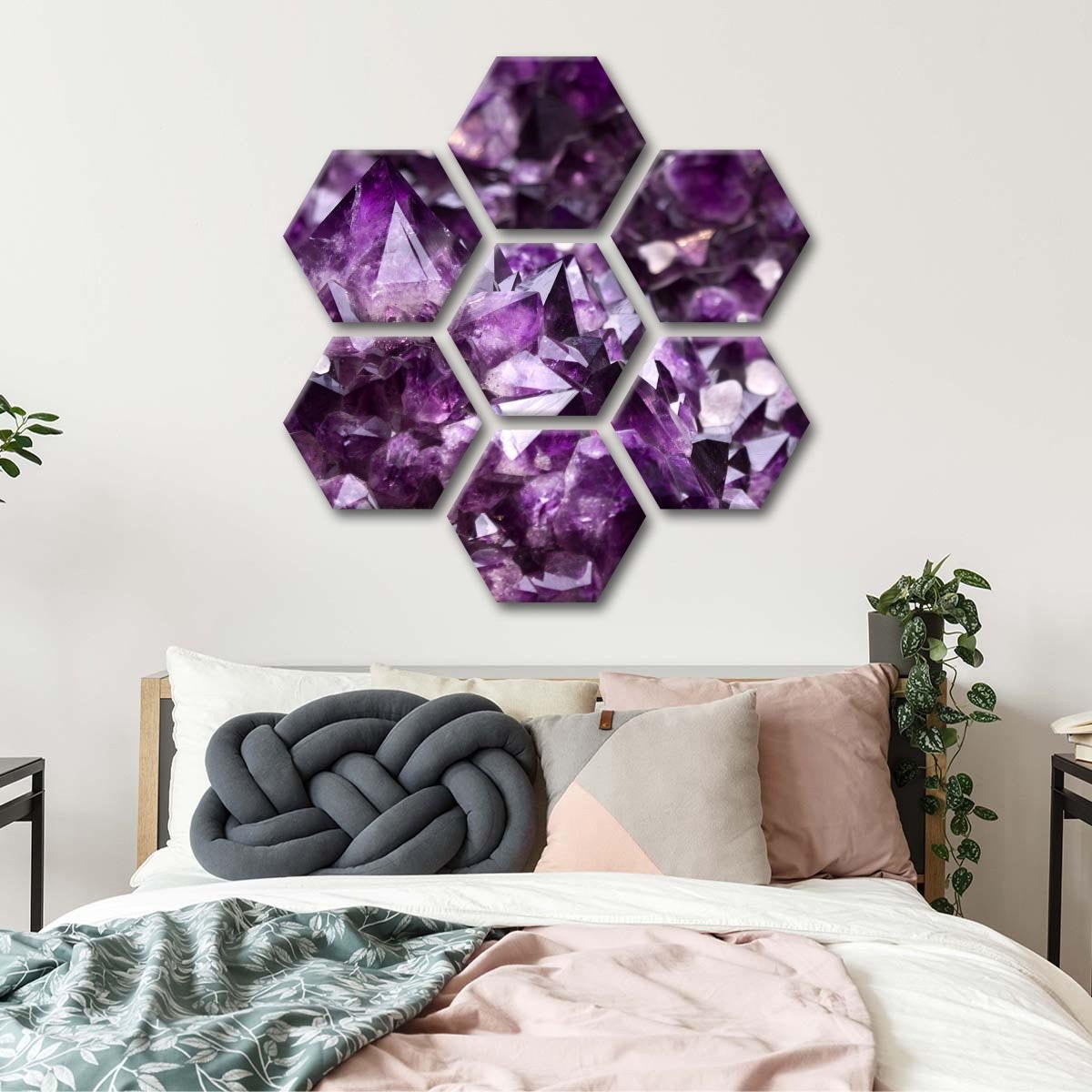 Amethyst Geode Multi Panel Canvas Wall Art