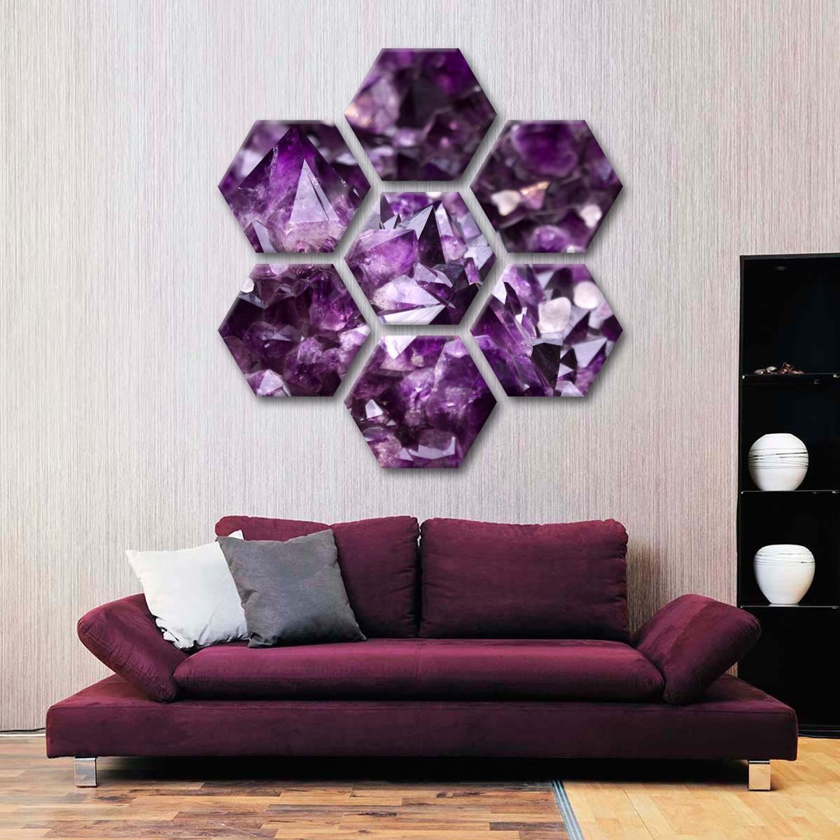 Amethyst Geode Multi Panel Canvas Wall Art