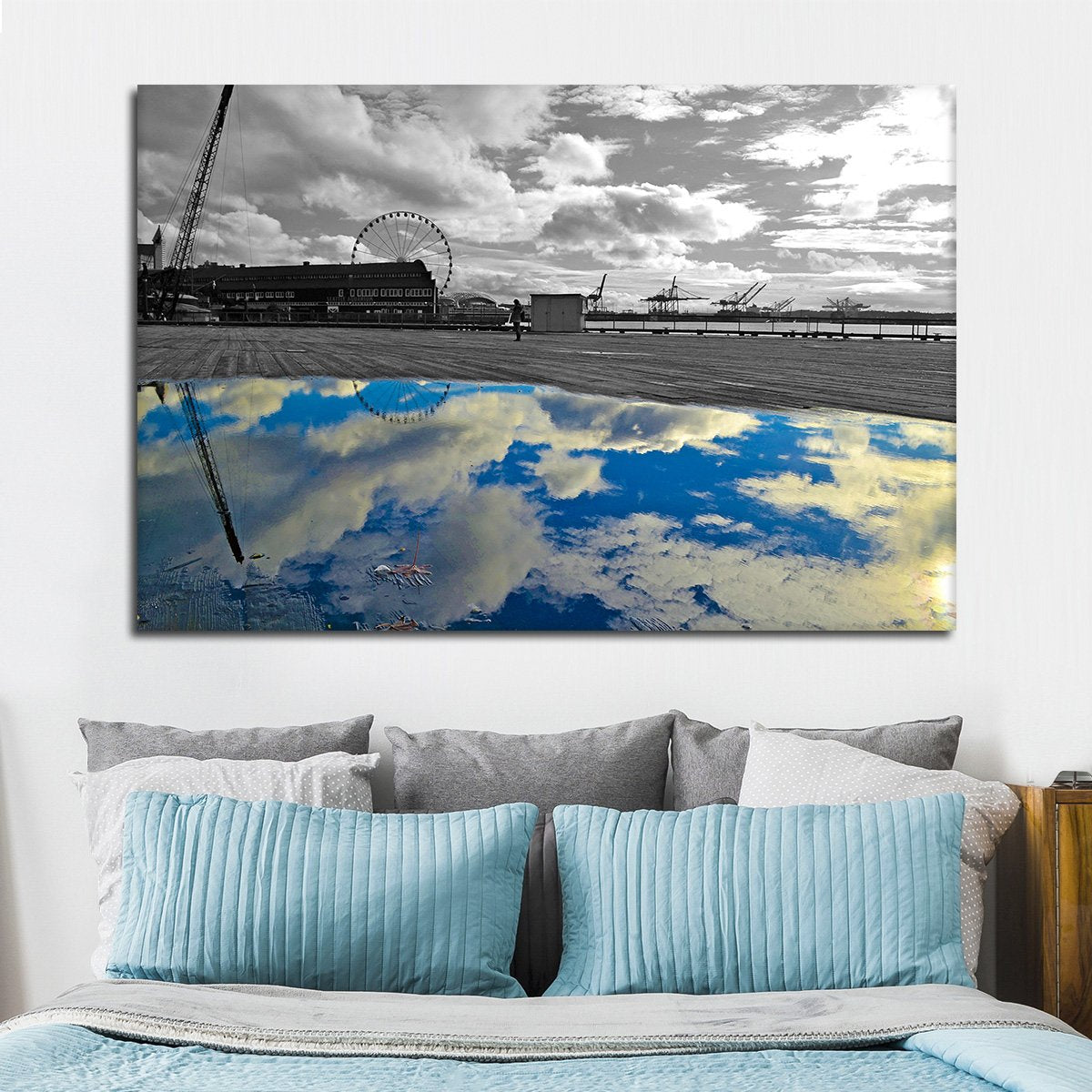 Amusement Park Reflection Pop Multi Panel Canvas Wall Art
