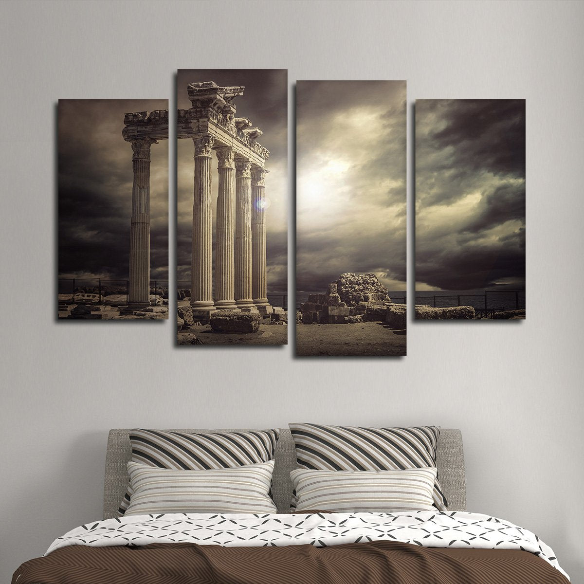Ancient Greek Ruins Multi Panel Canvas Wall Art